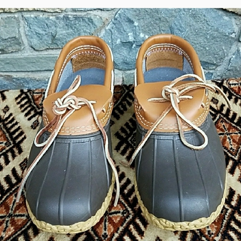 L.L. Bean leather and rubber moccasin duck boots